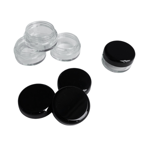 Lip Balm 5gm Clear Base Solid Black Lid