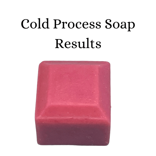 Soap Cube coloured deep pink with Cerise Mica MMO