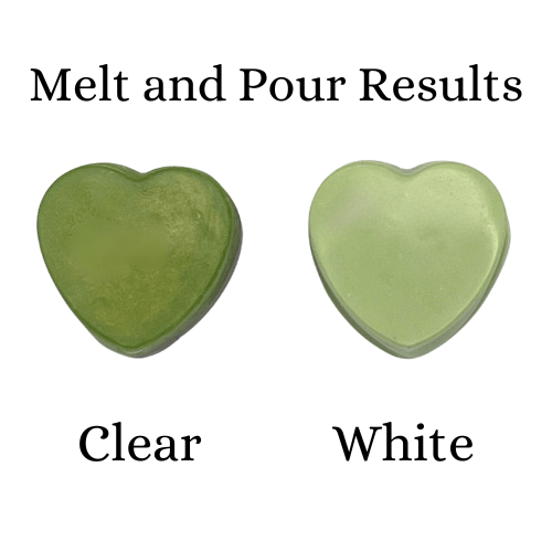 Chartreuse Mica Melt Pour Test Results