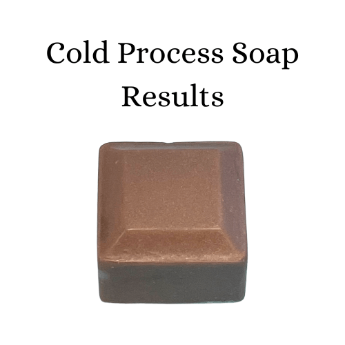 Soap Cube coloured brown with Chocolate Mousse Mica MMO