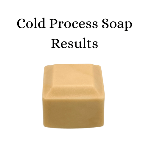 Yellow soap coloured with Grandeur Mica MMO