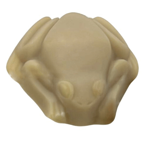Frog shaped soap showing discolouration caused by Joop Homme Fragrance Oil