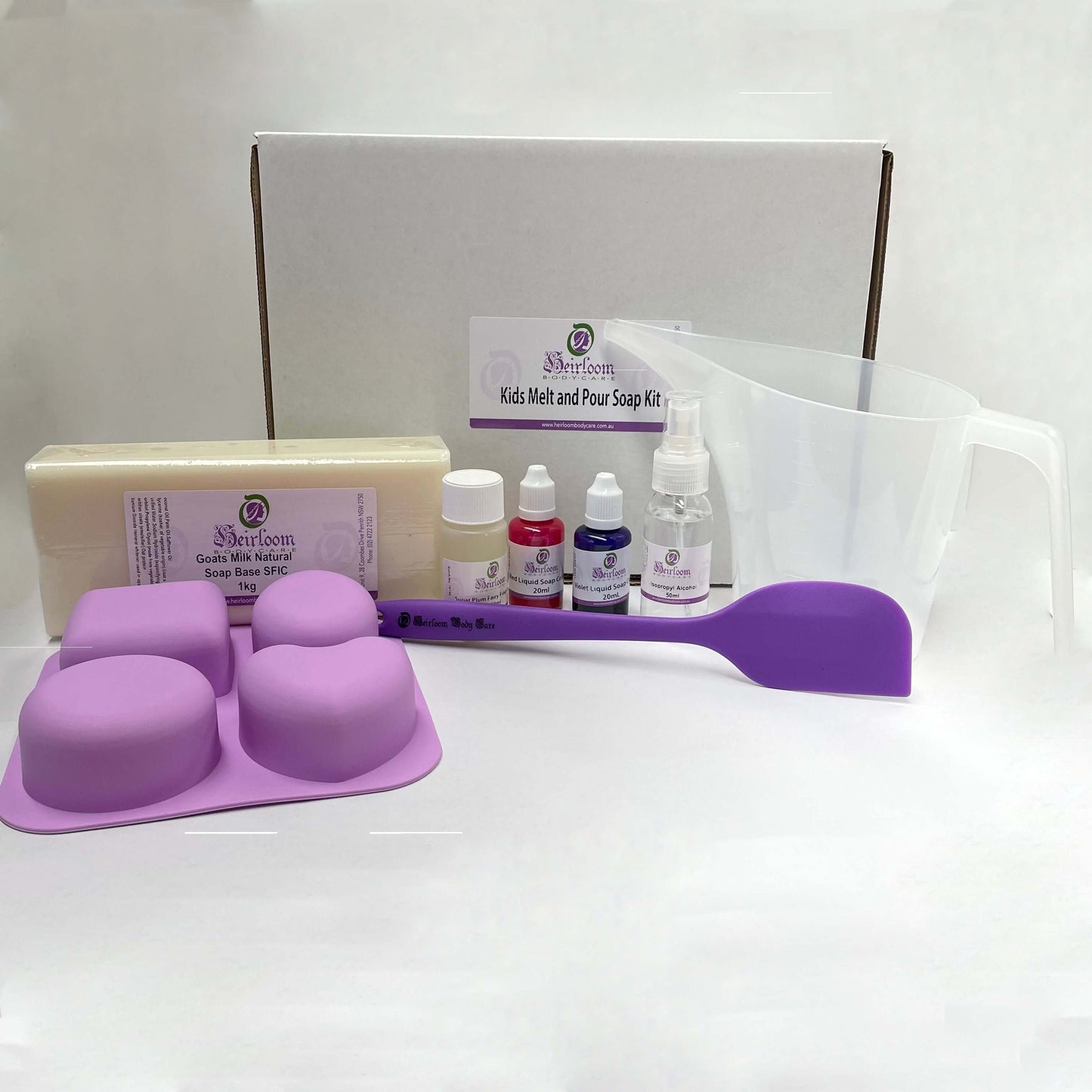 Ingredients for kids soap kit