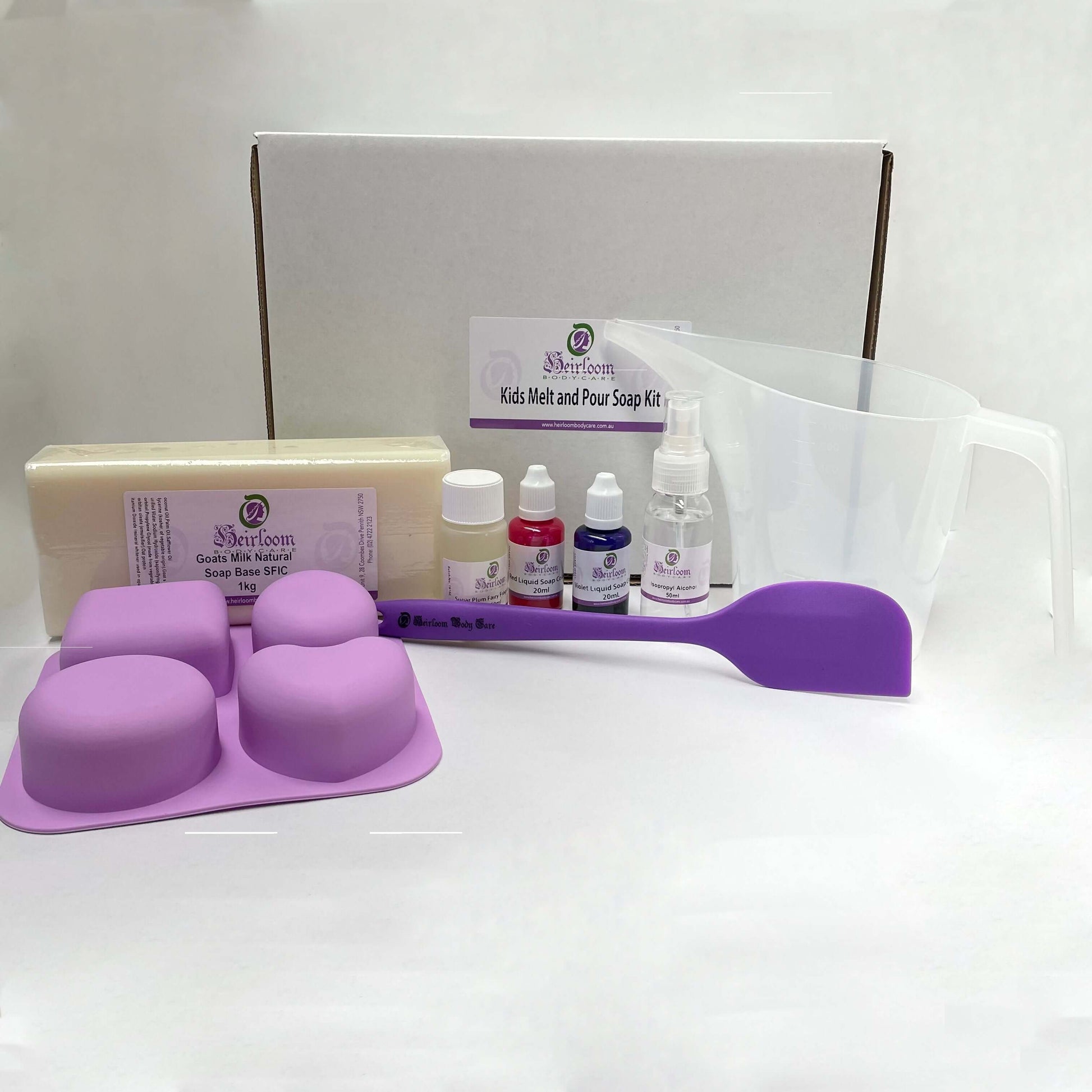 Ingredients for kids soap kit