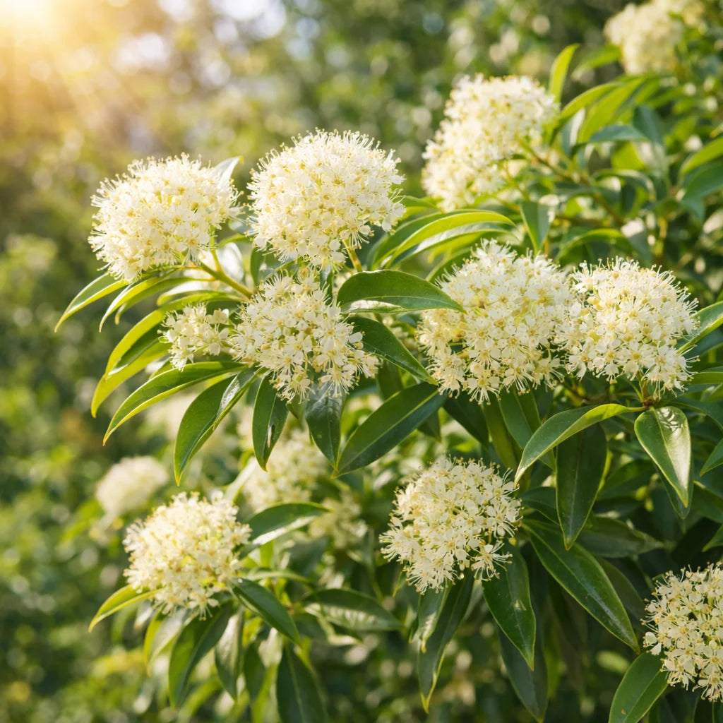 Lemon myrtle bush in full flower