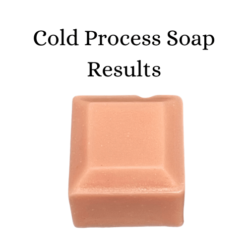 Soap cube coloured pink with Memories Mica MMO