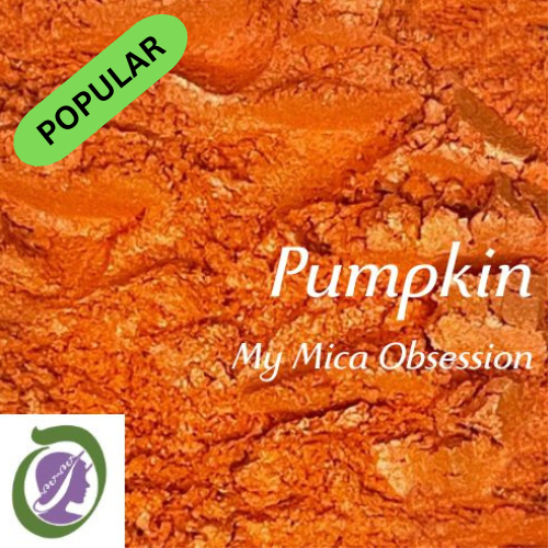 Bright orange sample of Pumpkin Orange Mica MMO