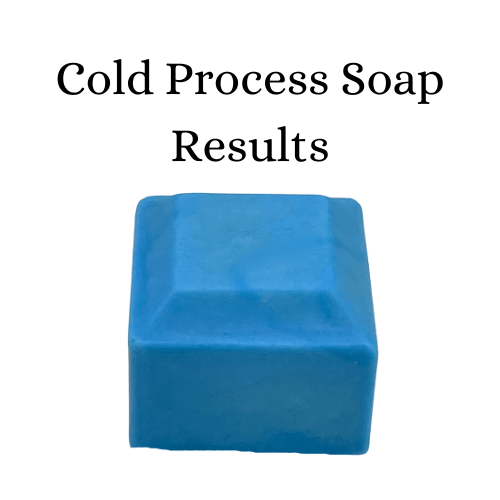 Blue soap coloured with Sapphire Sea Mica MMO