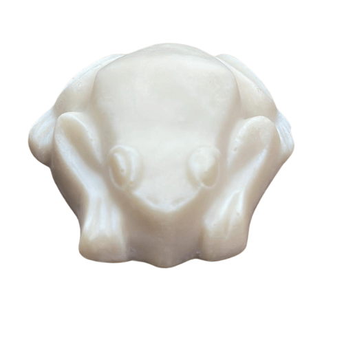Frog shaped soap showing no discolouration from this fragrance