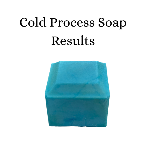 True Blue Mica tests blue in soap