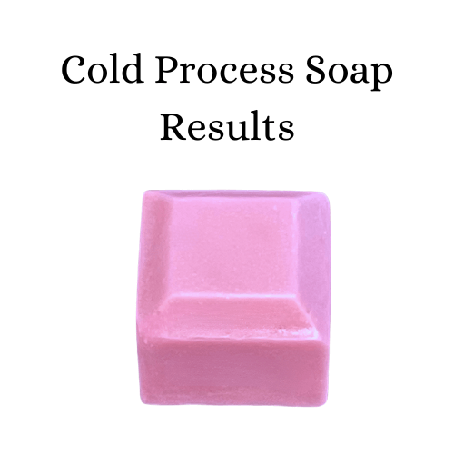 Pink soap made from Vinage Rose Mica MMO