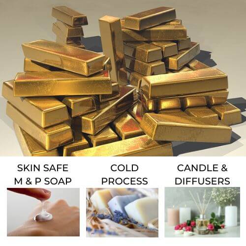 Gold bars depicting 1 Million Type Fragrance Oil