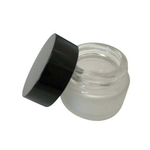 5gm Frosted Jar with Black Lid