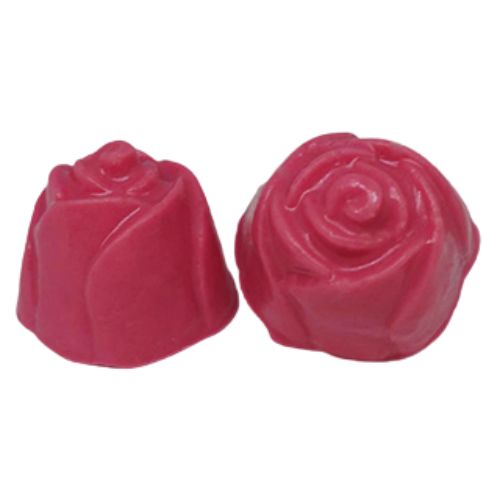 2 small rose shaped soaps to show rose mould - 9 cavity product
