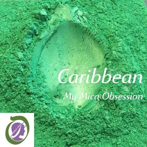 Lime Green colour sample for Caribbean Mica
