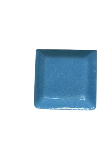 Cerulean frost mica used to make soap cube blue