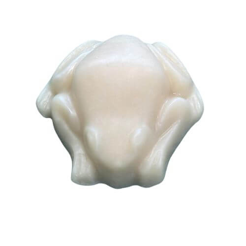 White frog made from soap using Fairy Dust fragrance oil