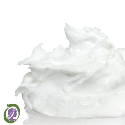 White foaming bath whip standing up after whipping