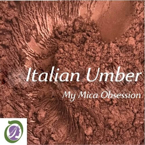 Dark brown sample of Italian Umber Mica