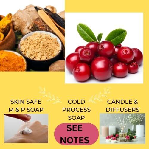 Lingonberries and spices to represent the Lingonberry Spice Fragrance Oil