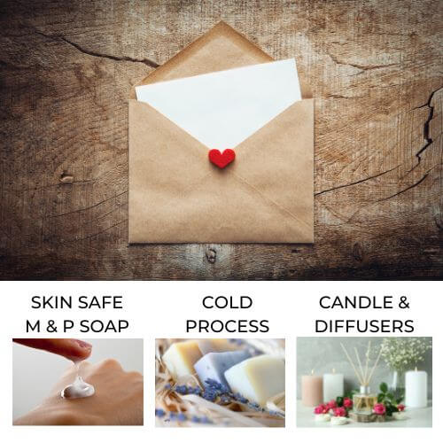 A heart adorned letter to depict Love Letter Fragrance Oil
