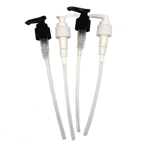 Black and white lotion pumps alternating