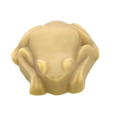 Shining star fragrance oil soap with beige discolouration.