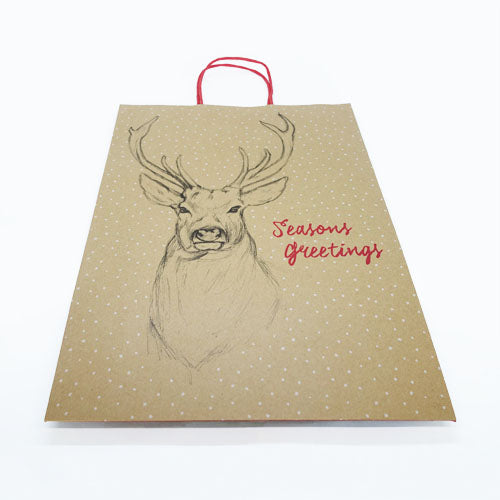 Large Kraft Carry Bag - Stag