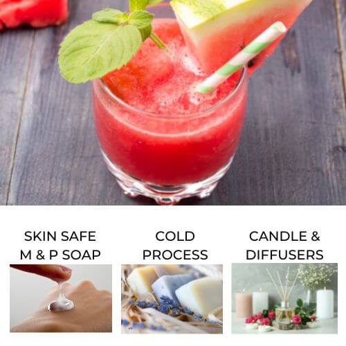 Cooling melon drink to represent Summer Melon Spritzer Fragrance Oil