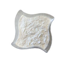 White arrowroot powder in a small dish