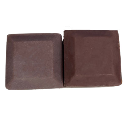 Soap cubes coloured with brown oxide