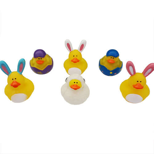 Assorted Easter duck toys – colourful bath and craft accessories