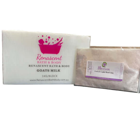 Pink Clay Specialty Soap Kit Goatmilk soap Base