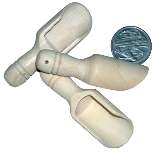 Mini Wooden Scoop with a small Hole In the Handle