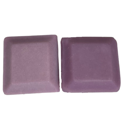 Soaps coloured pink with pink ultramarine