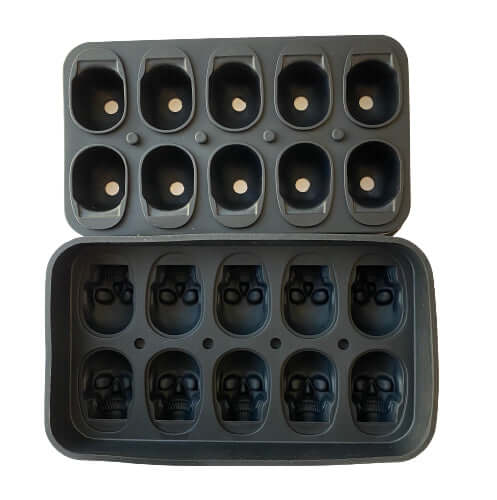Skull Head mould 10 cavity open