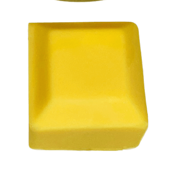 Soap made with sunflower yellow mica showing bright yellow colour