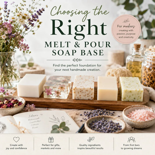 Collection of soaps with additives on a natural board