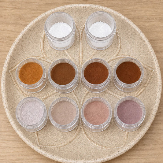 Range of foundations with different colours and presentations