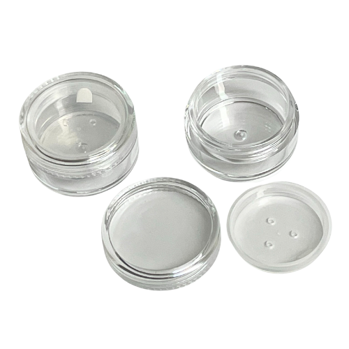 10gm Clear Makeup Pot with Clear Lid & Sifter