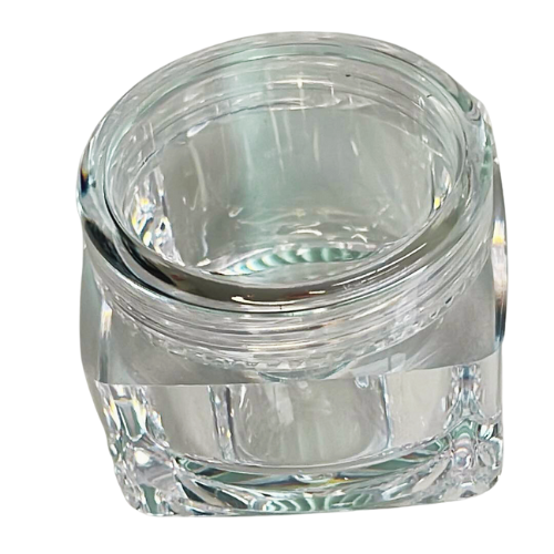 10gm Square Lip Balm Pot with Clear Lid