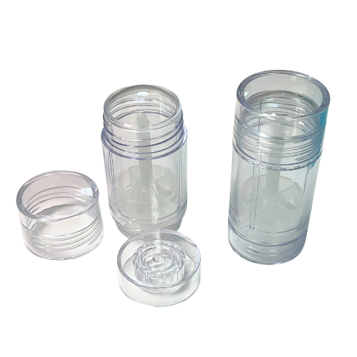 30gm clear deodorant tube and its parts