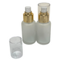 50ml Frosted Bottle with Shiny Gold Mist Spray