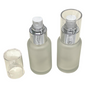 50ml Frosted Bottle with Shiny Silver Mist Spray