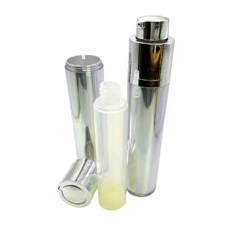 *50ml Silver Airless Twist Bottles