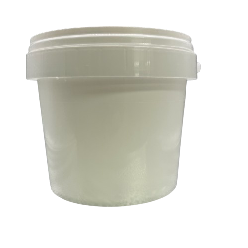 White Plastic Bucket with Lid 750gm