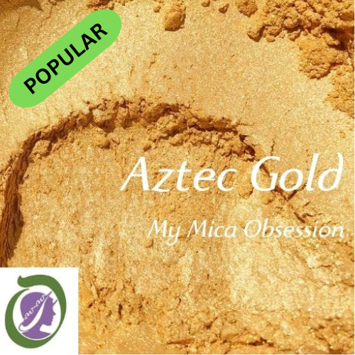 Bright Gold sample of Aztec Gold Mica MMO