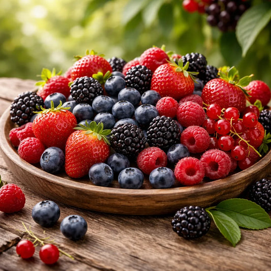 Platter of juicy berries to represent Berry Nice Fragrance Oil