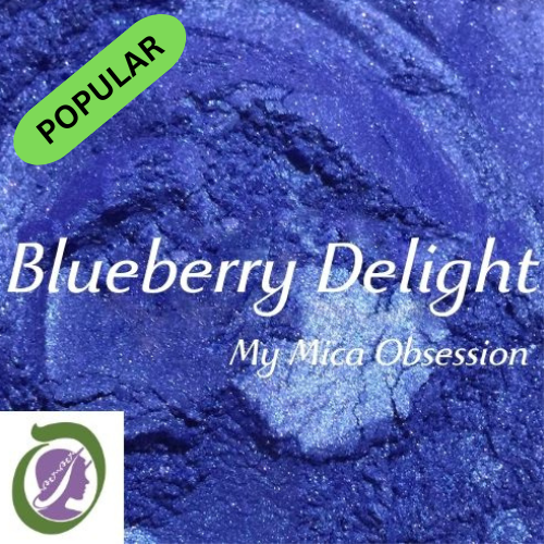 Deep blue colour sample of Blueberry Delight Mica