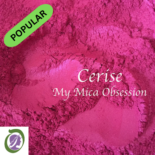 Deep pink sample of Cerise mica